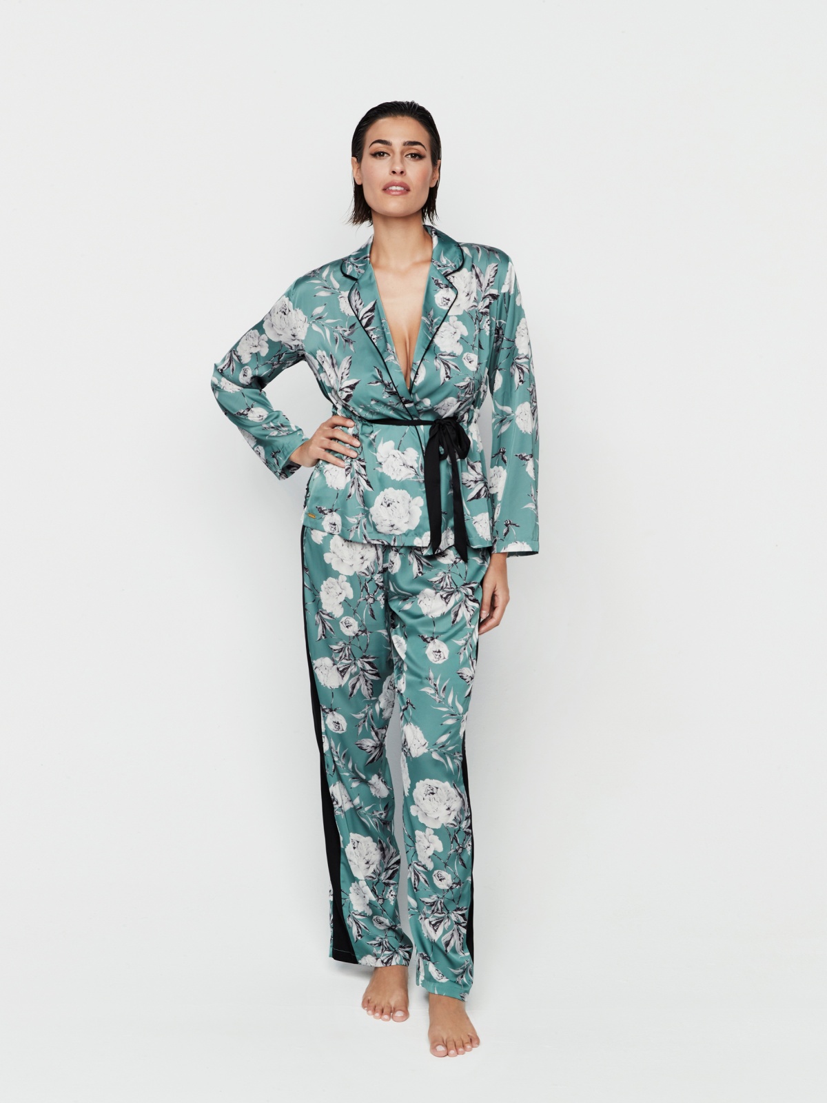 Pijama senhora aberto cetim Malitzia Selmark